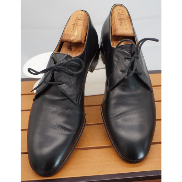 Bruno Magli Men’s Shoes Size 9 Black Plain Toe Oxfords Made In Italy Bolonga main image 7
